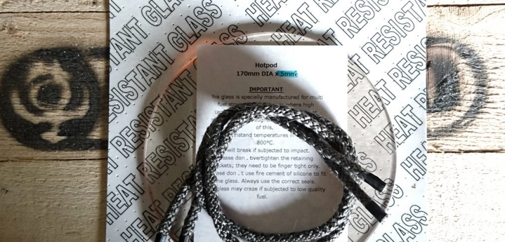 Replacement Hotpod stove glass for all models except the Nautipod